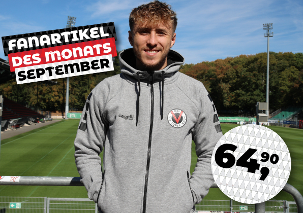 Fanartikel des Monats September: der stylische Zip-Hoodie